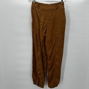 Back Beat Co Pants Womens Small Golden Brown Tencel Slouchy Pull on